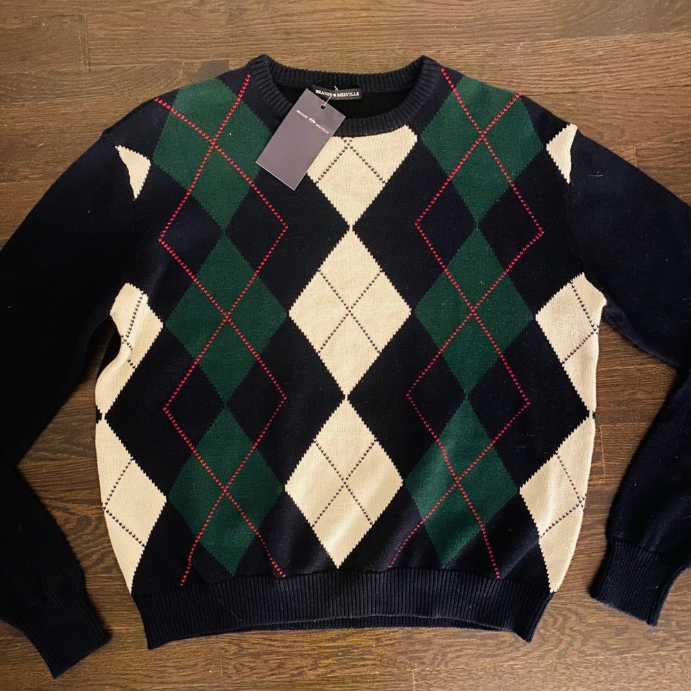 Brandy Melville Argyle Sweater